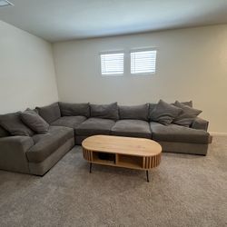 L Shaded Grey Couch