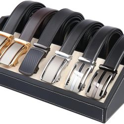 Belt Organizer, 6 Grids Belt Display Holder for Closet and Drawer Belt Display Case Belt Storage Rack Belt Displayer Holder for Men Women Belt Display