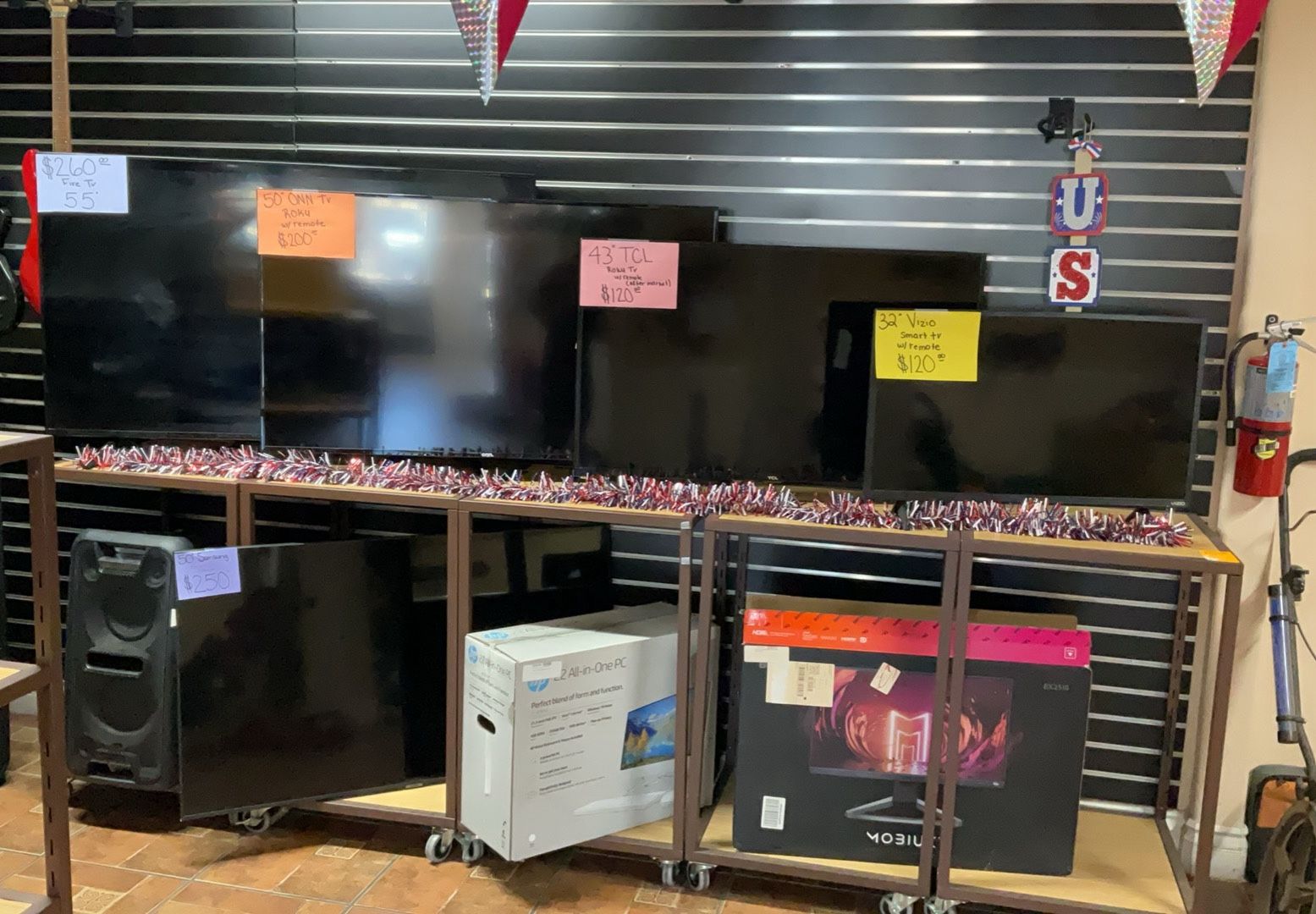 Tvs For Sale. Different Prices And Sizes