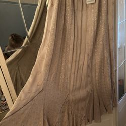 Sand, Embroidered Pattern, Elastic Waist with Draw String