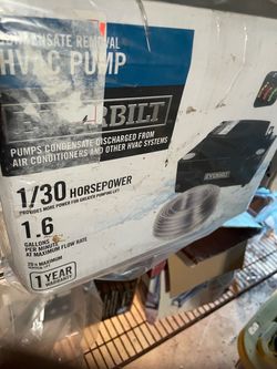 Brand new Everbilt 120-Volt Condensate Removal HVAC Pump w/ Hose (Model: EB-PUMP-T)