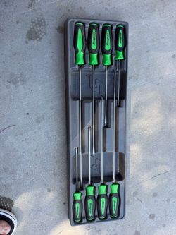 Snap On Instinct Green Soft Handled 8pc Cabinet Screwdriver Set SGDXL80BG
