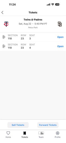 Padres tickets