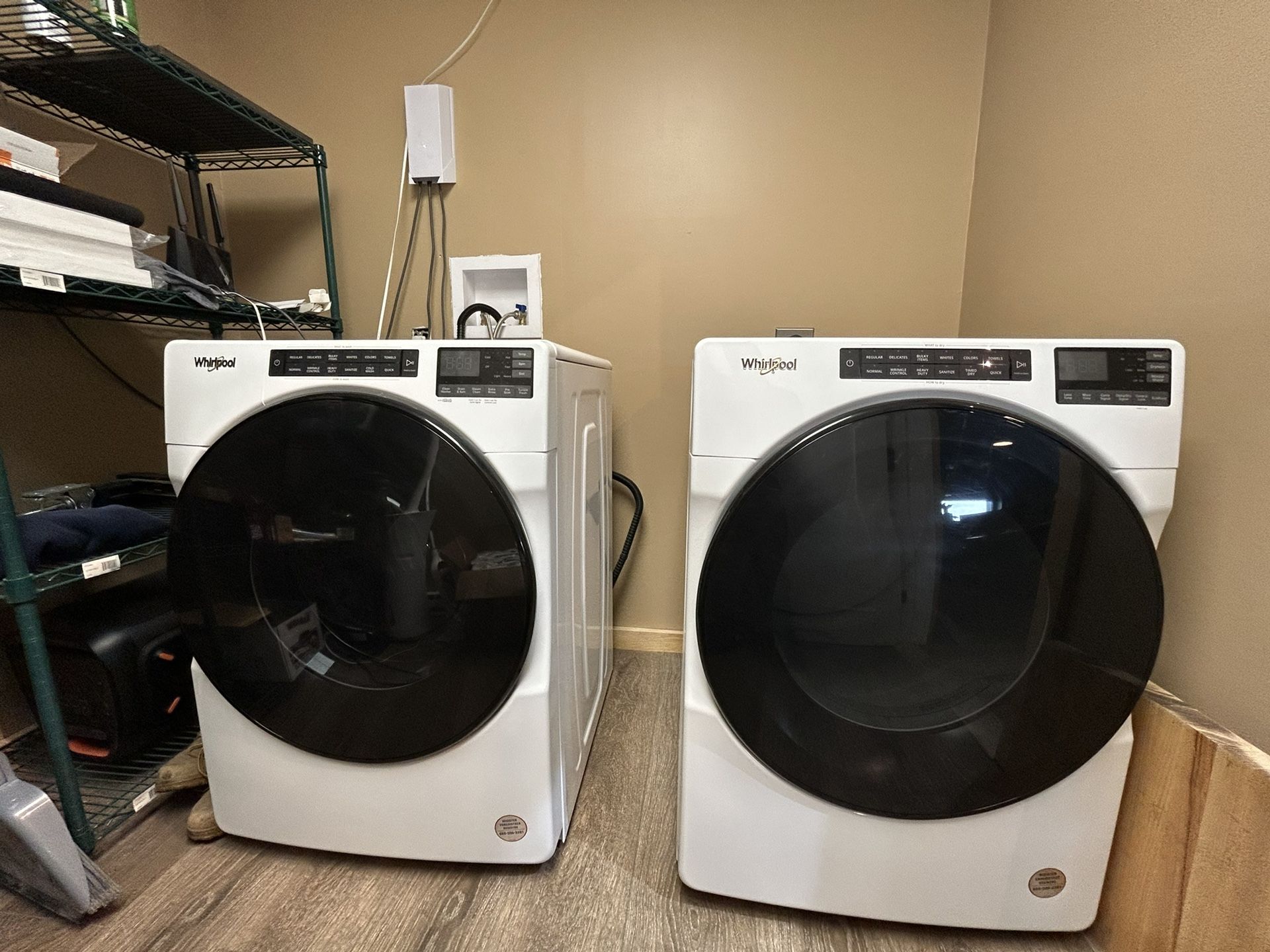 Brand New Whirlpool Washer And Dryer Model # WED5605MV0, WFW5605MW1