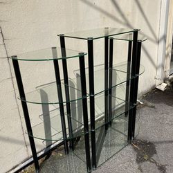 3 Piece Glass Shelving Unit