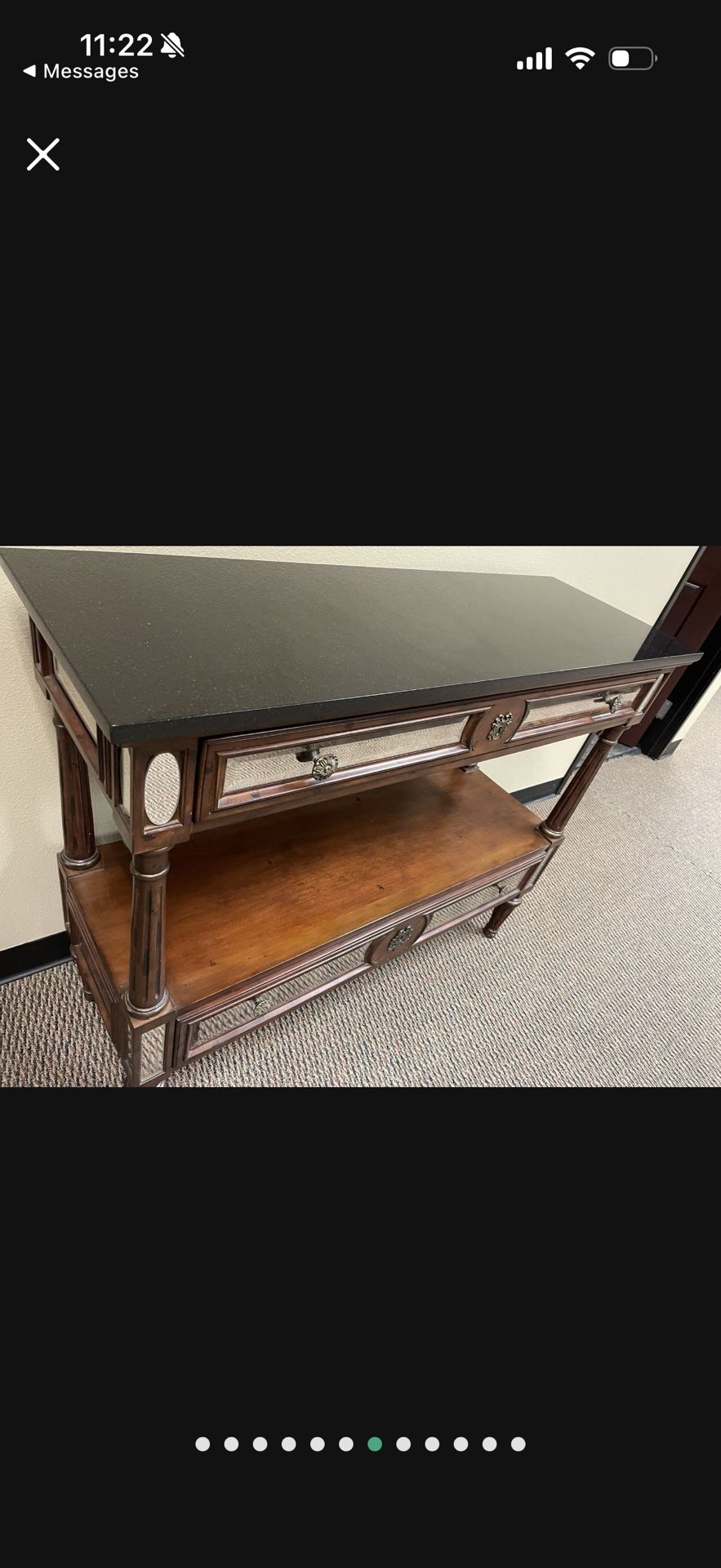 French Antique style Mahogany Marble LOUIS XVI STYLE CONSOLE TABLE