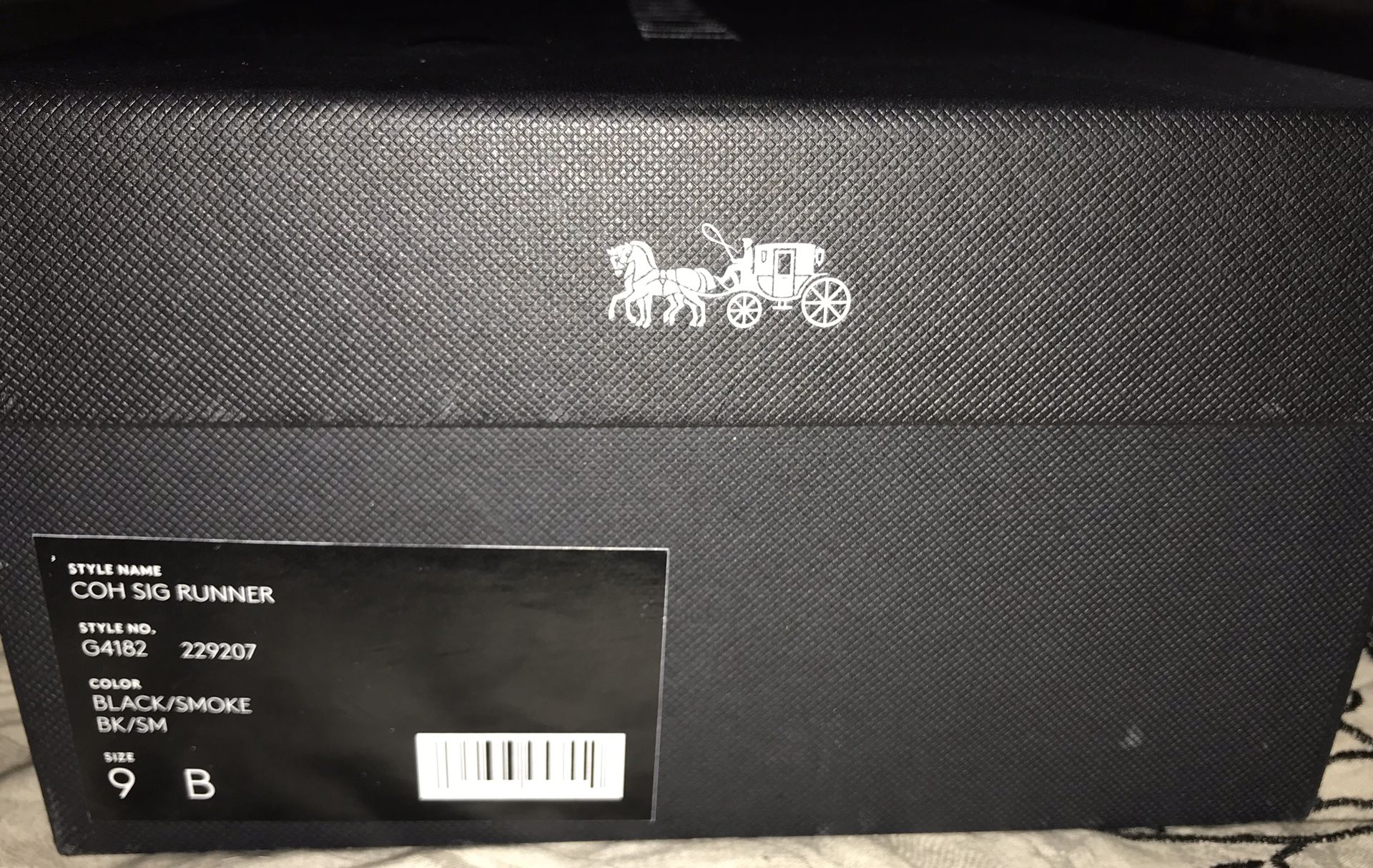 Coach Signature Jogger- Size 9, Smoke/Black