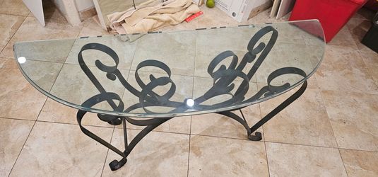 Iron glass table