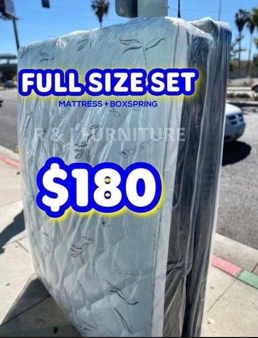 Full Size Box spring And Mattress
