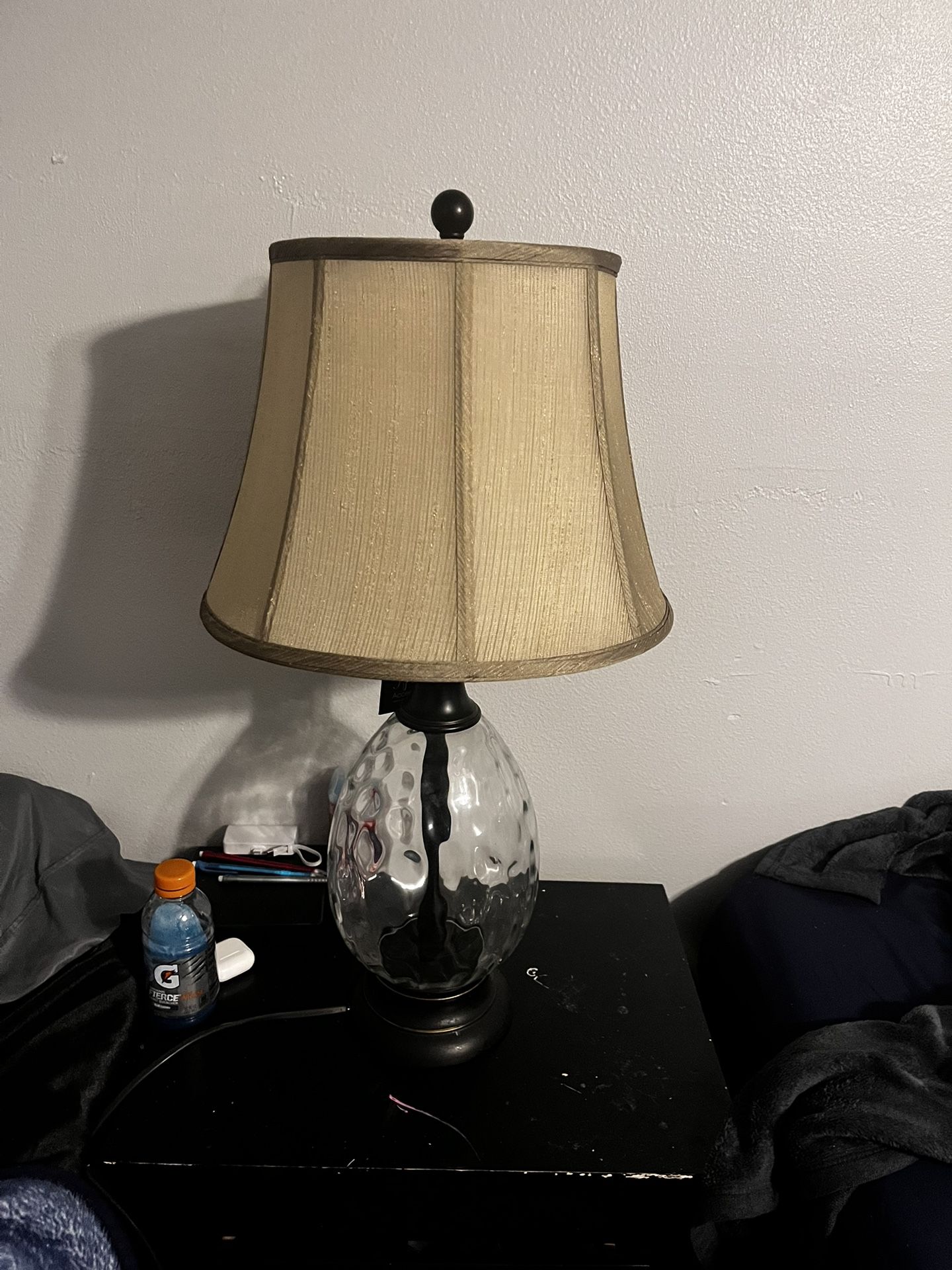 2 Vintage, Oliva Dark Oil Bronze Lamp by Ashley Furniture.