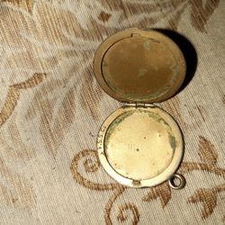 Vintage Brass Locket Pendant "B"