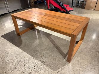 Natural Brown Wood Modern Patio Coffee Table