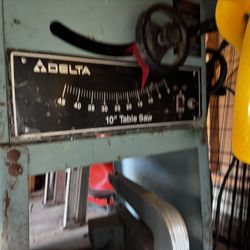Antique Table Saw 10” Delta And Jigsaw