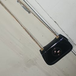 Gucci Blondie black patent leather chain bag 