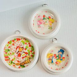 Vintage 1980s Strawberry Shortcake molded Plaster wall-hanging plaques Set Of 3