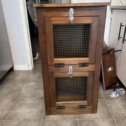 Vintage Vegetable bin with lock