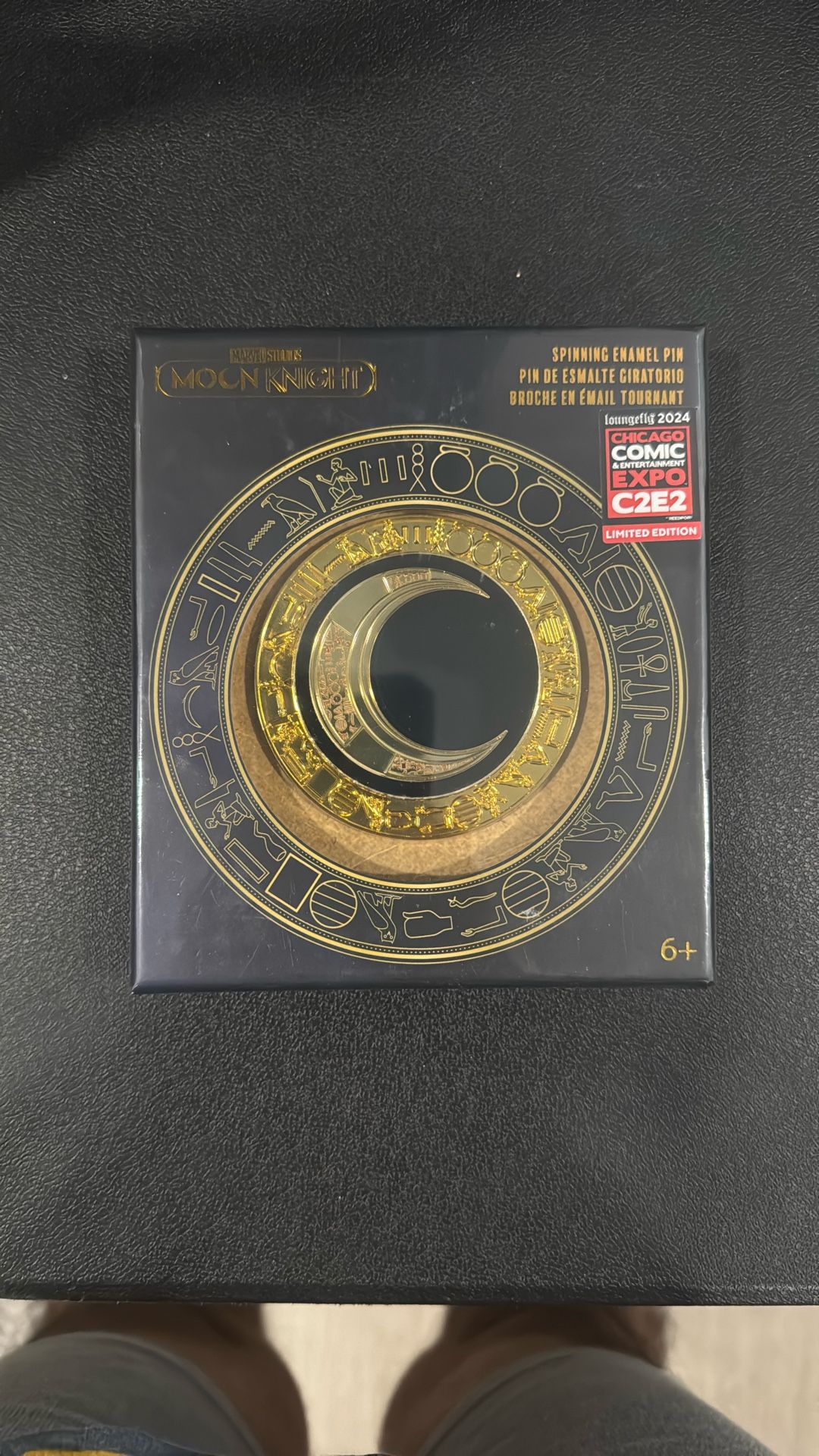 Moon Night Spinning Namel Pin