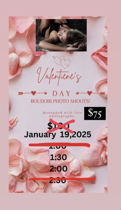 Valentines Day Boudoir sessions