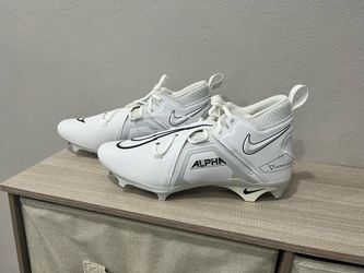 NEW Nike Alpha Menace Pro 3 Men's Mid Top Football Cleats White 12.5 CT6649-109