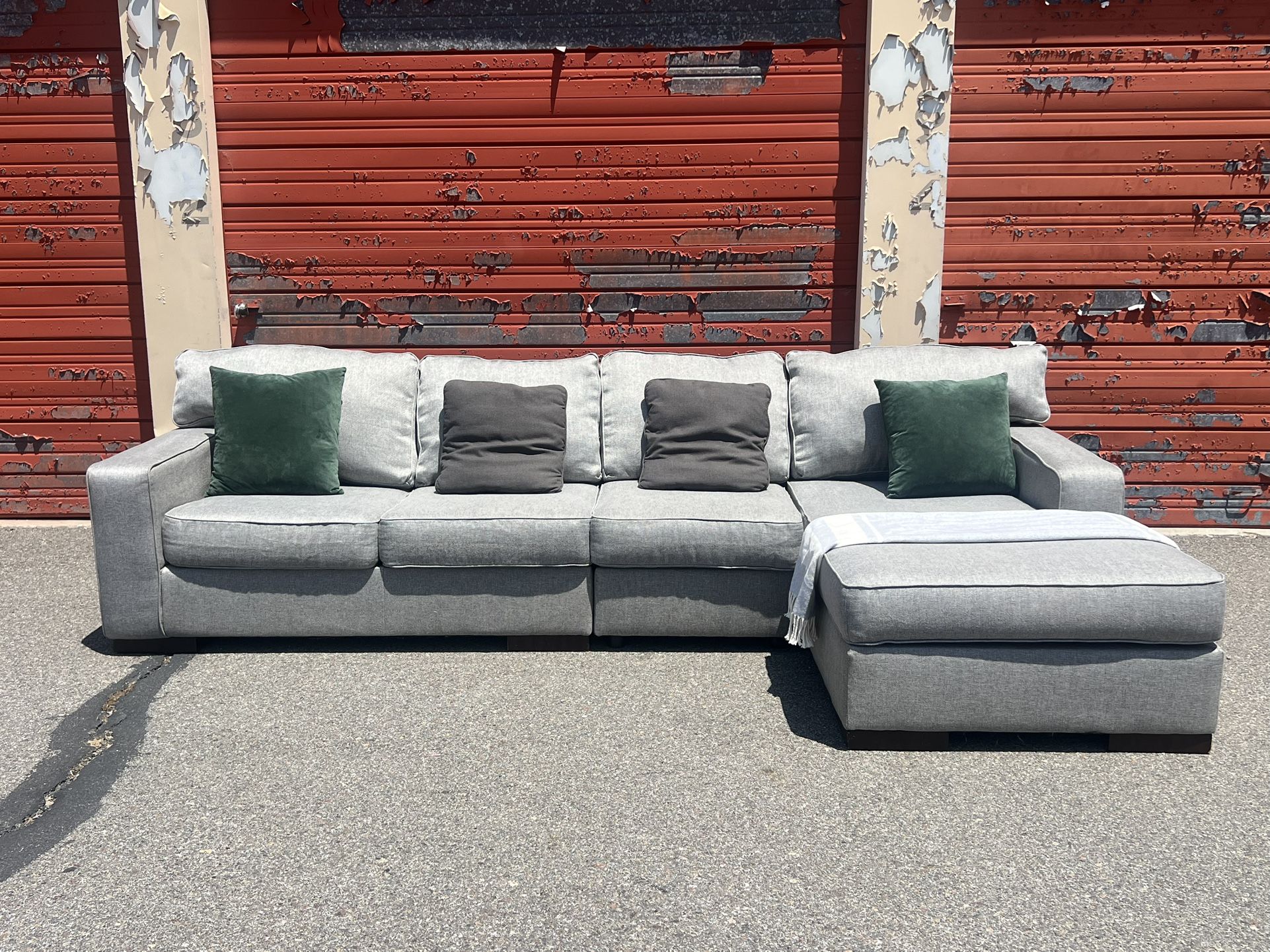 Gray 3 Piece Sectional Sofa Couch