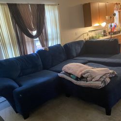 Navy Blue Family Couch 