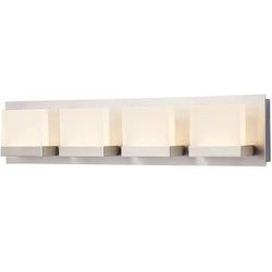 Home Decorators Collection Alberson Collection 4-Light Brushed Nickel LED Bath Bar Light