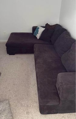 Black Suede Sectional