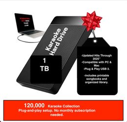 120,000 Karaoke Songs Loaded on 1TB –