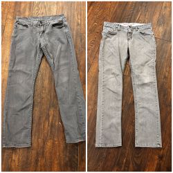 Dark Gray Men’s Bullhead Jeans 31x30. Light gray Vans Jeans Size 32x30