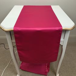 Hot Pink Satin Table Runner