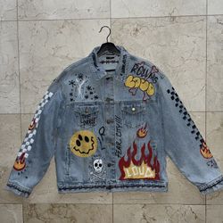 RL HANDO PAINTED DENIM JACKET (rolling loud)
