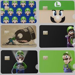 Luigi Mario Bros Bank Card Skins Credit Card Skins Sticker