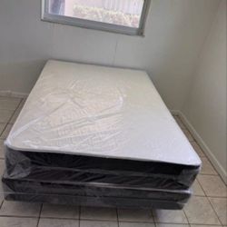 New Full Size Mattress With Box Spring Set Colchones Nuevos FULL 