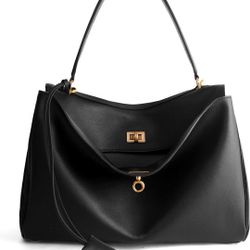 hedexe Genuine Leather Tote Bag for Women: Soft Cowhide Shoulder Handbags for Ladies 