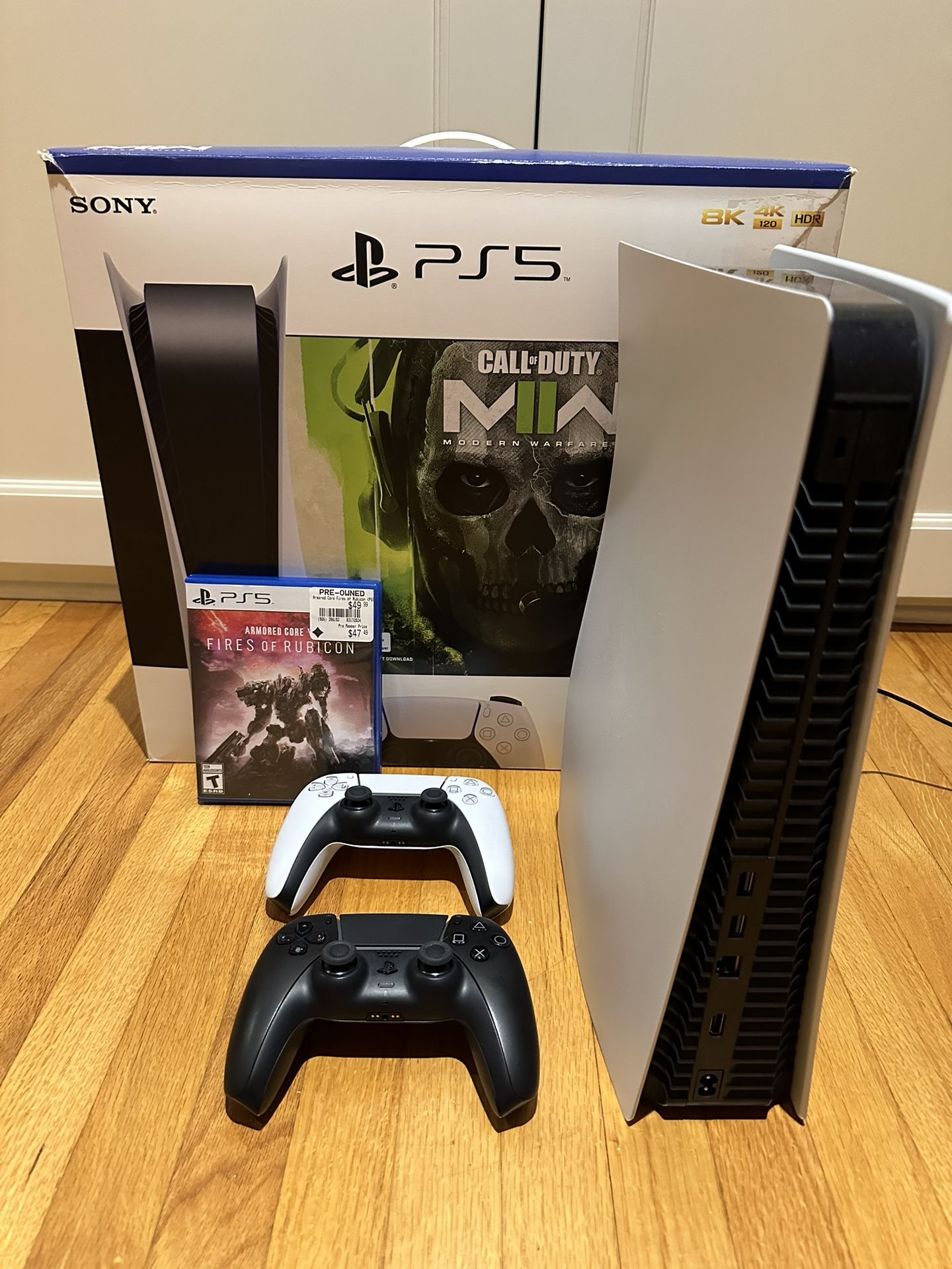 PlayStation 5 Disc + 2 Controllers + Armored core 6