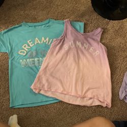 Girls Size 7/8 Justice And Old navy Shirts