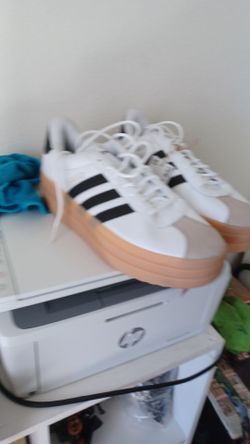 adidas VL Court Bold platform sneakers in the "Cloud White