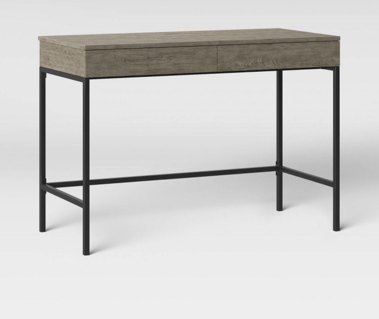 Project 62 Loring Wood Writing Desk With Drawers & Charging Station - Gray
