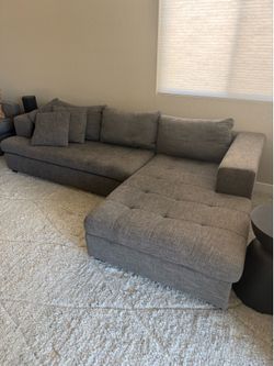 Gray Couch with Chaise