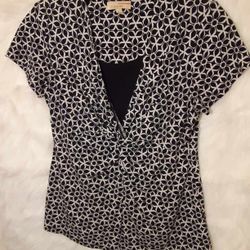 Women's Choices Black And White Dress Shirt Size Small