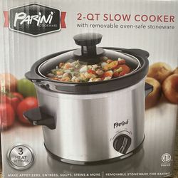 2 QT Slow Cooker With Removable Oven-safe Stoneware