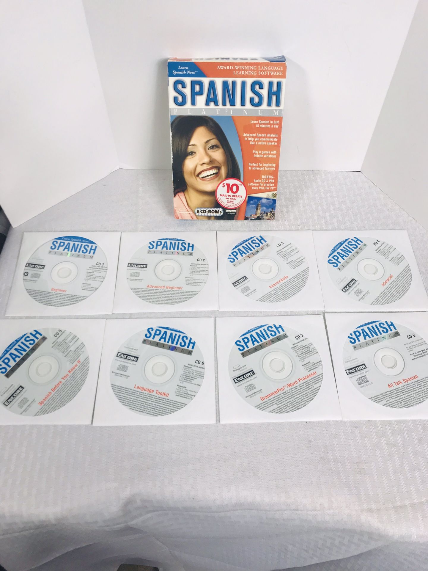 Learn Spanish now Platinum 8 CD-ROM Windows/MAC