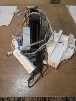 Wii console charging port and accessories