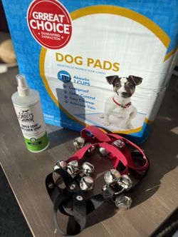 Like New Puppy Supplies-Dog Pads, Training Bells, Anti Chew Spray