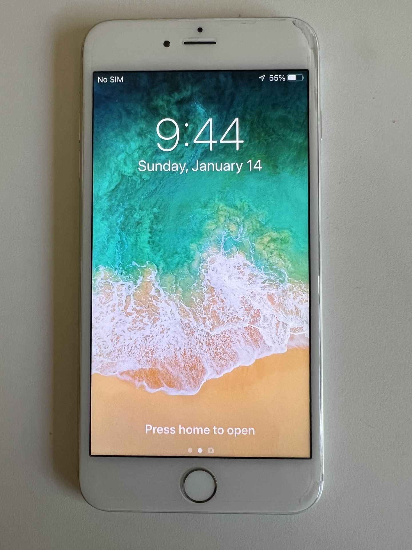 Apple iPhone 6 Plus 128GB (A1524) Silver/White AT&T Fully Functional 82% Battery