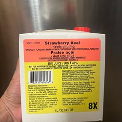 2X STARBUCKS Strawberry Açaí Concentrate.