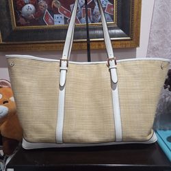 Michael Kors straw XL tote bag