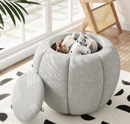 Gray Ottoman with Storage