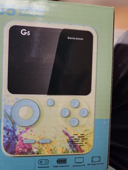 Brand new G5 Handheld Game Box Game Player 3" Screen Blue TV Connect Capable New