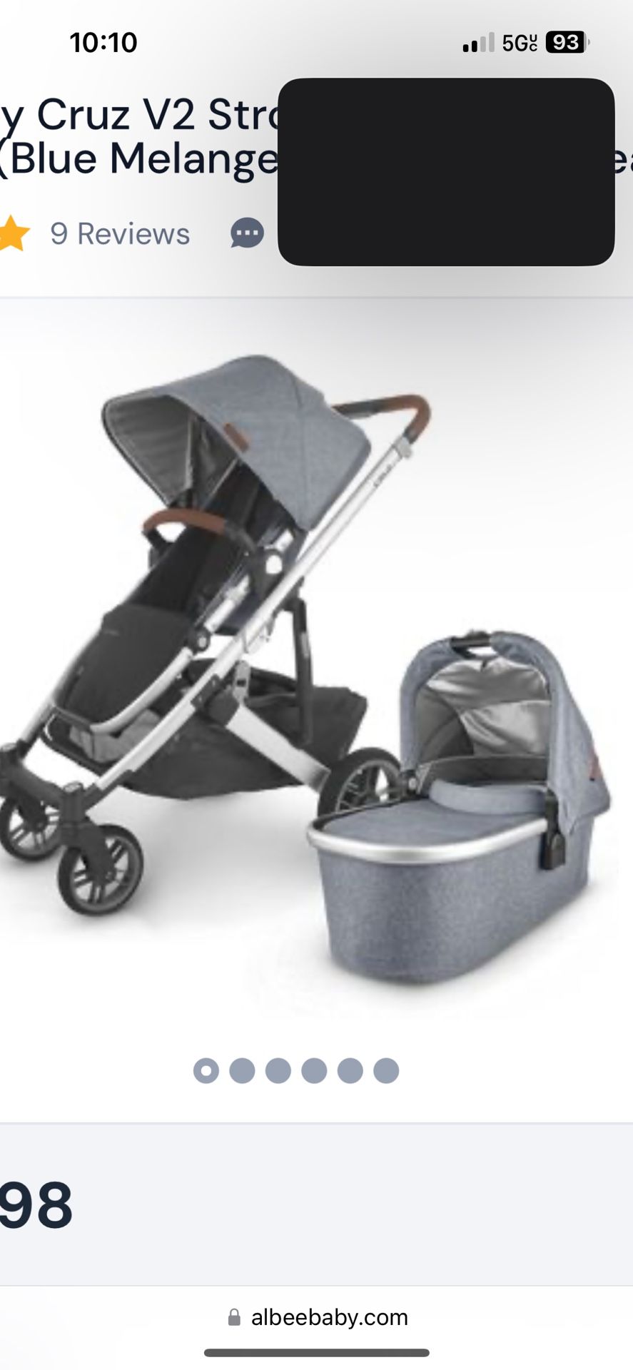 *Uppa Baby Cruz * Mint Condition With Bassinet